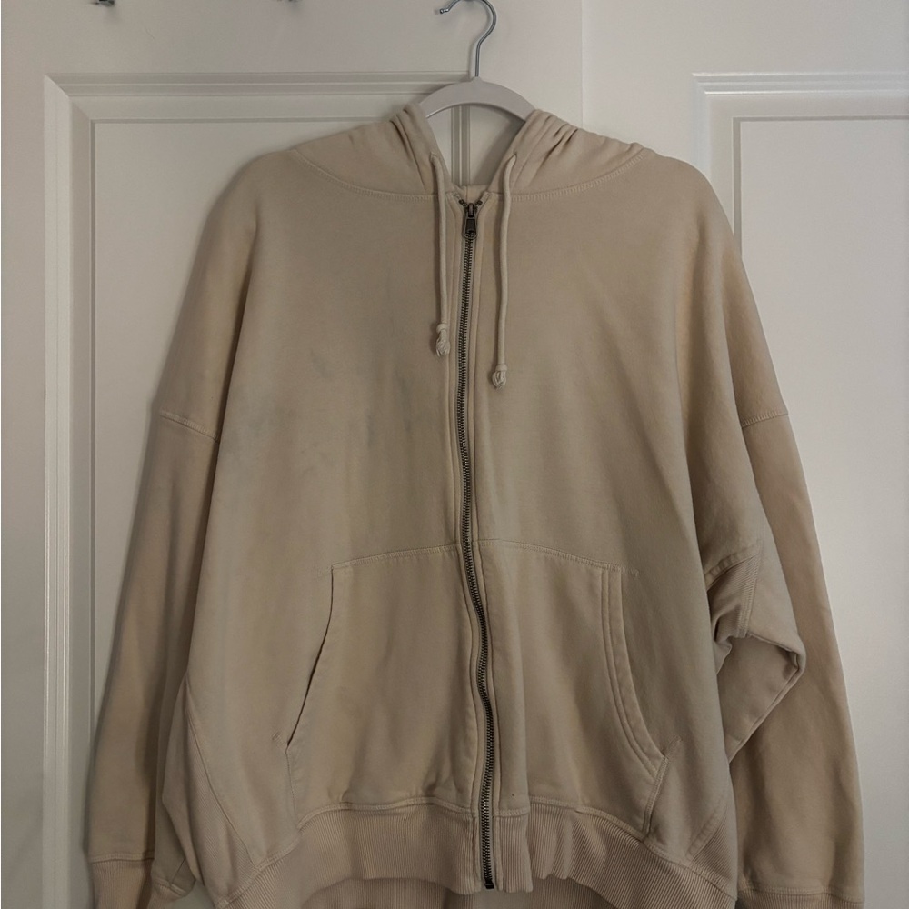 Aeropostale Cream Zip-Up Jacket
